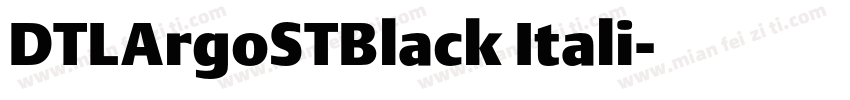 DTLArgoSTBlack Itali字体转换